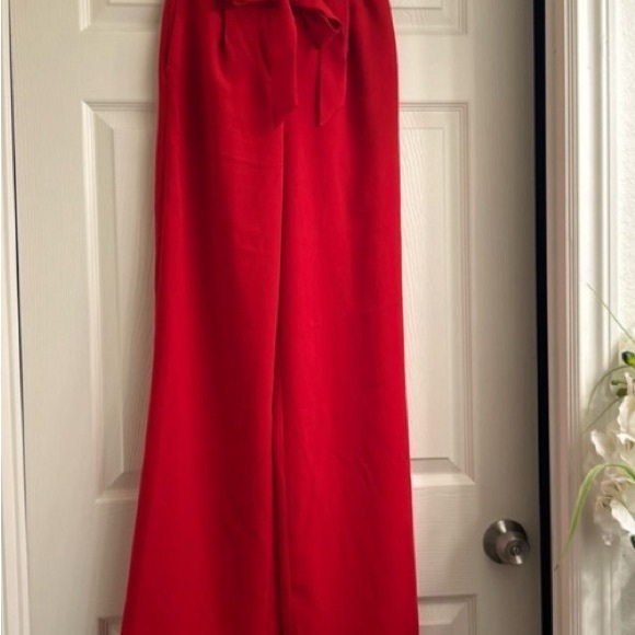 Express Pants - Express Vibrant Red Wide Leg Pants